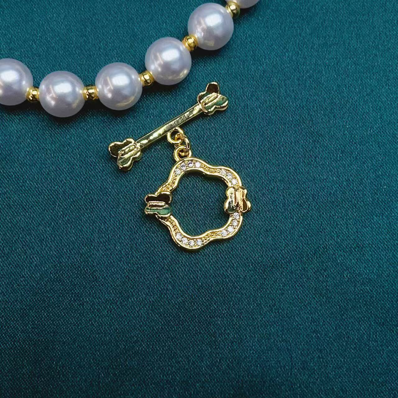 18K copper flower color retention inlaid zircon OT clasp connection clasp tail clasp necklace bracelet diy handmade jewelry pic 7