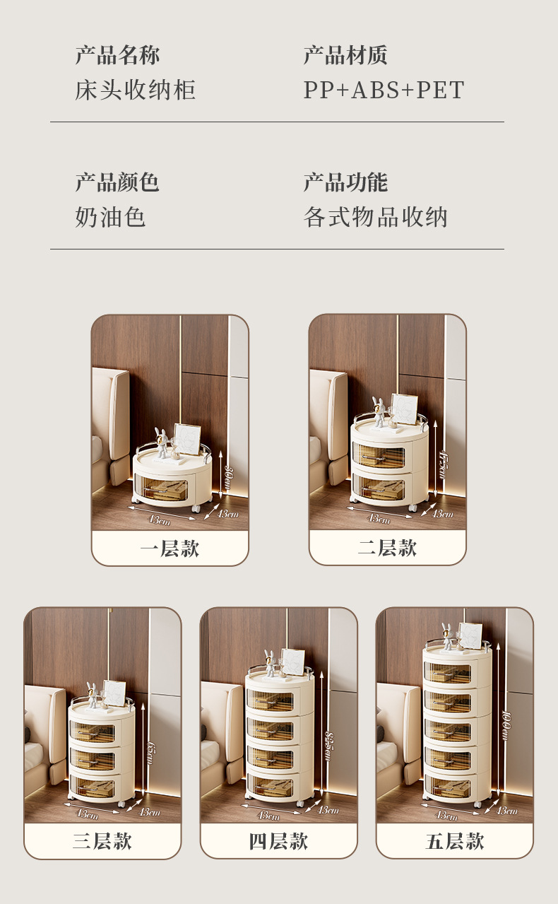 Drawer-type storage cabinet, household living room storage cabinet, multi-layer slit toy and snack storage cabinet, bedroom bedside table pic 13