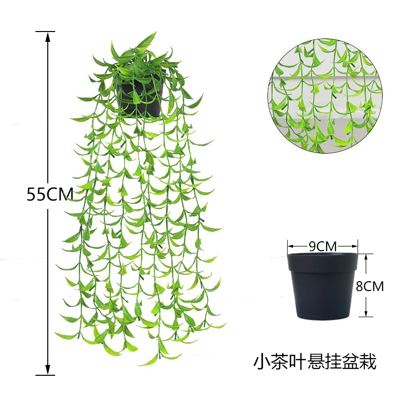 仿真植物绿植装饰壁挂圣诞树树裙亚马逊松针跨境仿真绿植壁挂盆栽详情4