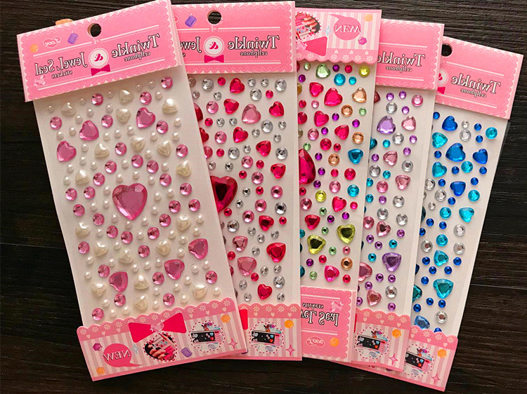 儿童宝石贴纸水晶钻石卡通贴女孩益智文具闪亮公主奖励贴画换装详情3