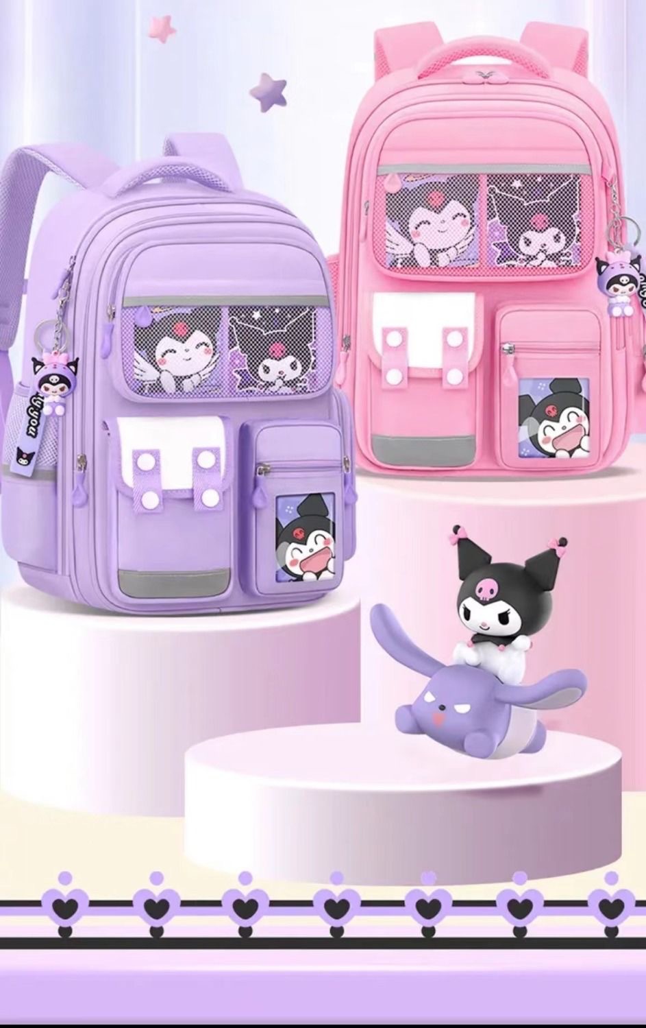 跨境外贸书包小学生女减负一二三到六年级大容量可爱美乐蒂儿童详情1