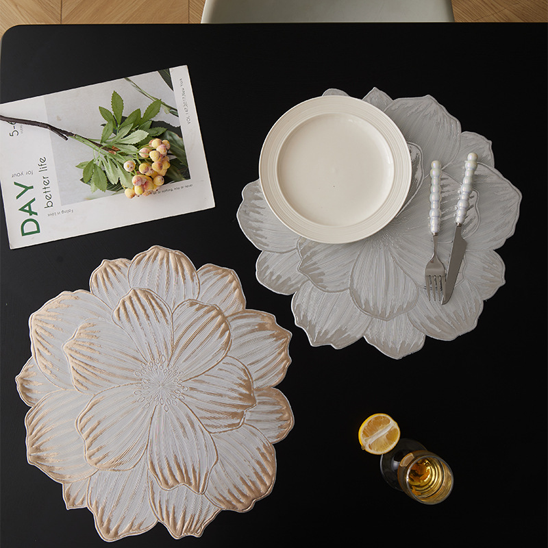 彩色花卉图案防烫餐垫浴室防滑杯垫纸巾餐巾环套装详情13