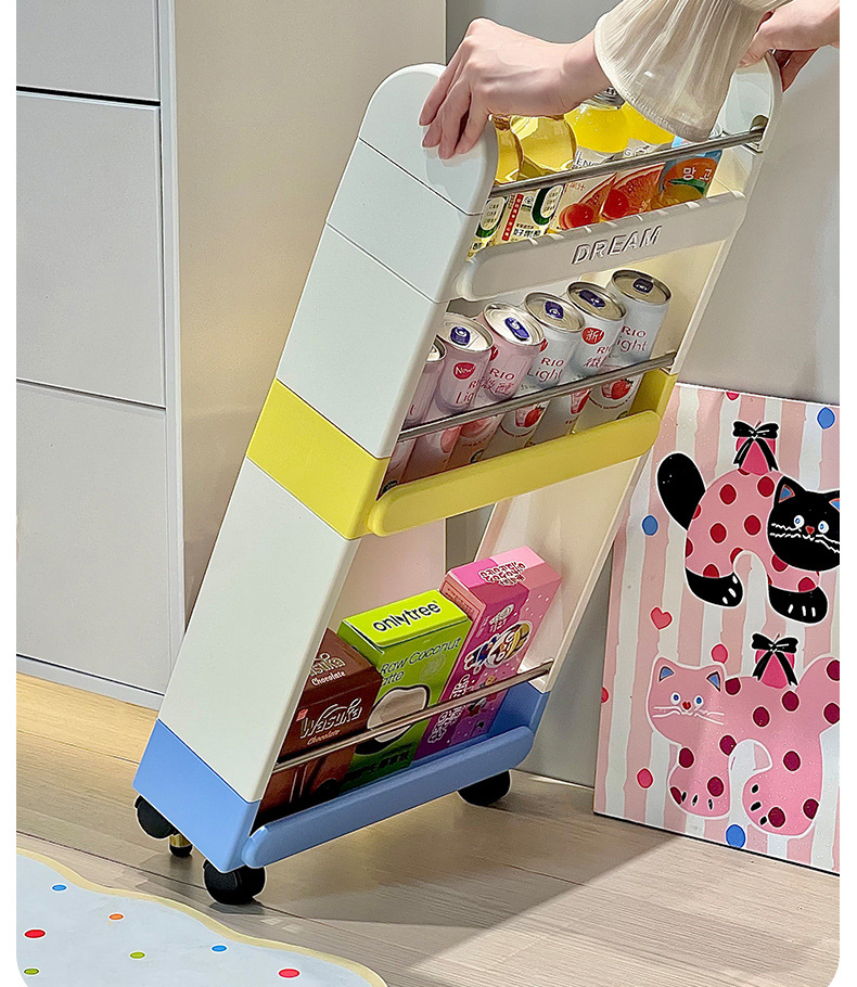 缝隙超窄柜冰箱外侧厨房卫生间浴室置物架洗衣机边收纳夹缝置物架详情11