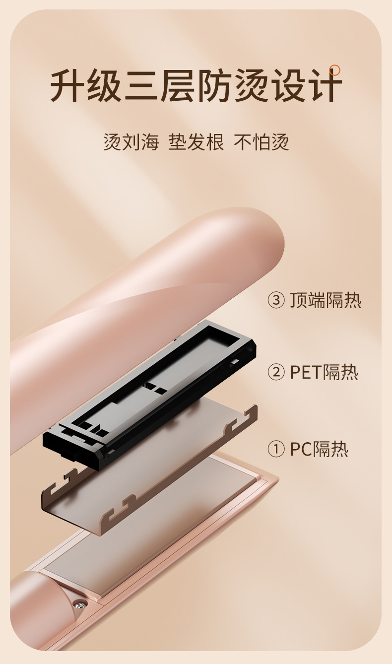 跨境新品夹板USB无线不伤发充电款直板夹卷直两用便携迷你直发器详情22