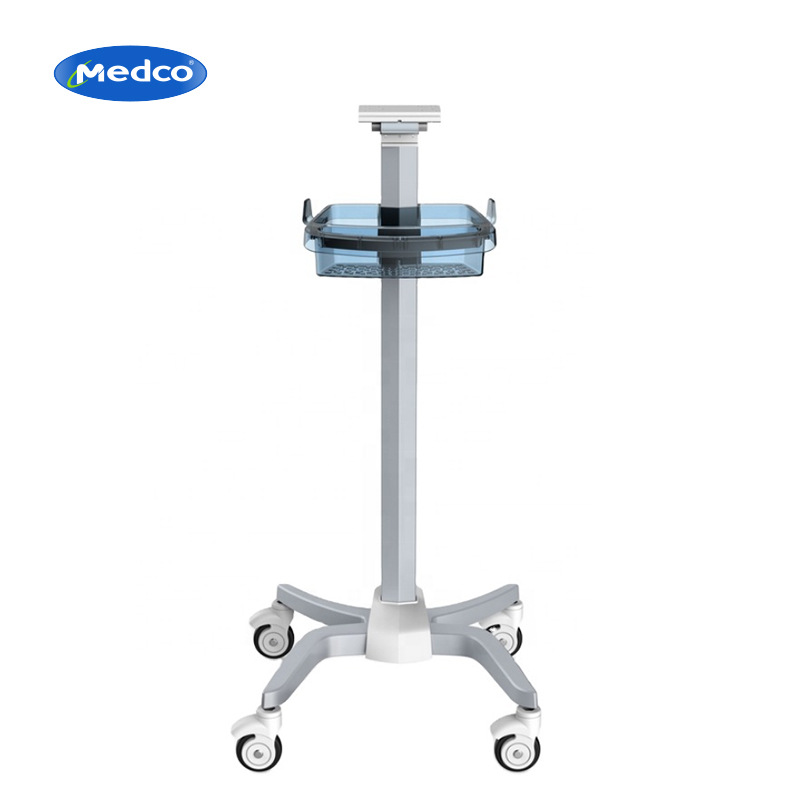 Cross-border exclusive monitor trolley, convenient for assembly, medical mobile small trolley stand, aluminum alloy medical trolley pic 6