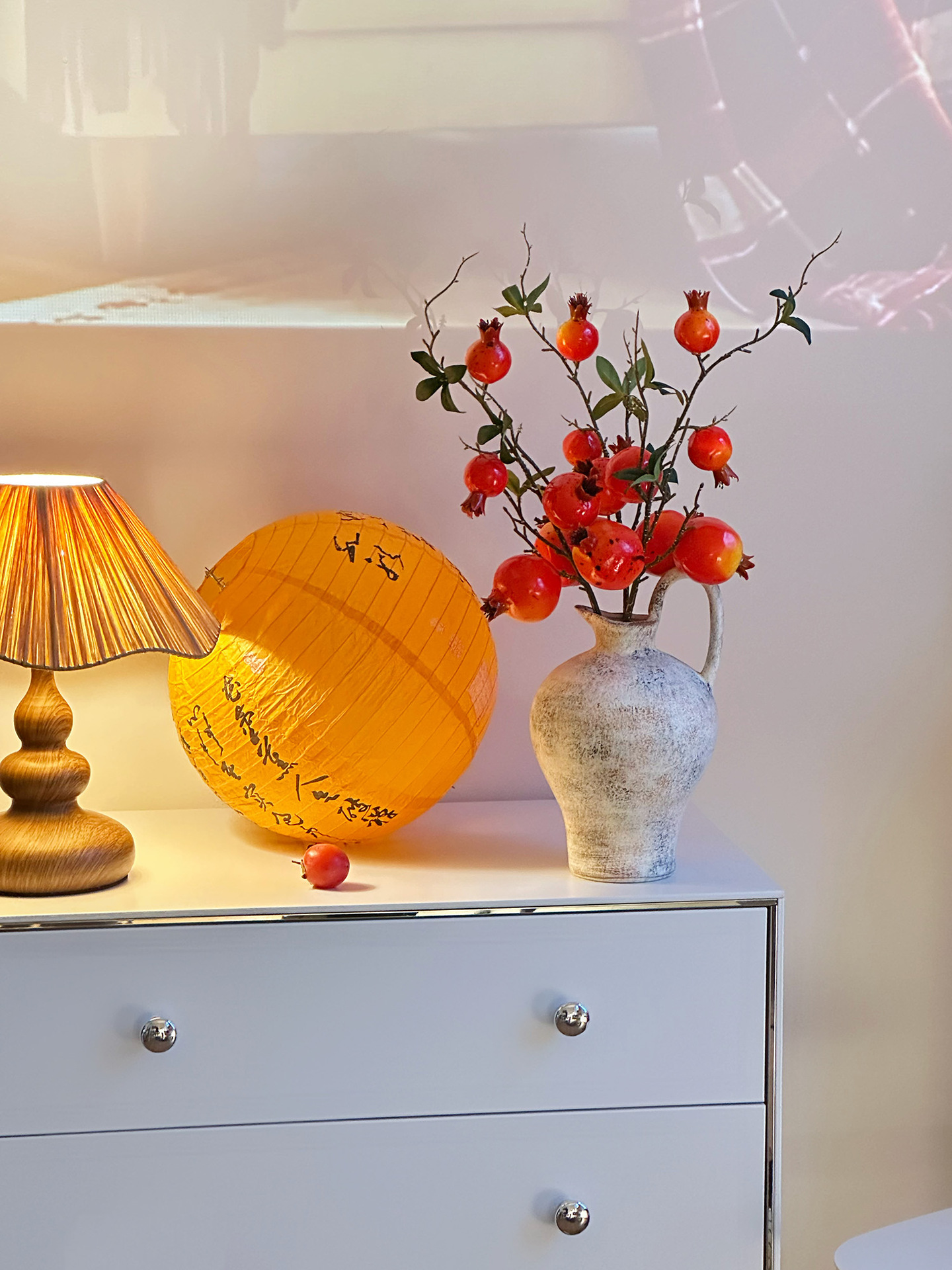 中式仿真石榴果实仿真花假花摆设年宵花喜庆过年客厅餐桌家居摆件详情30