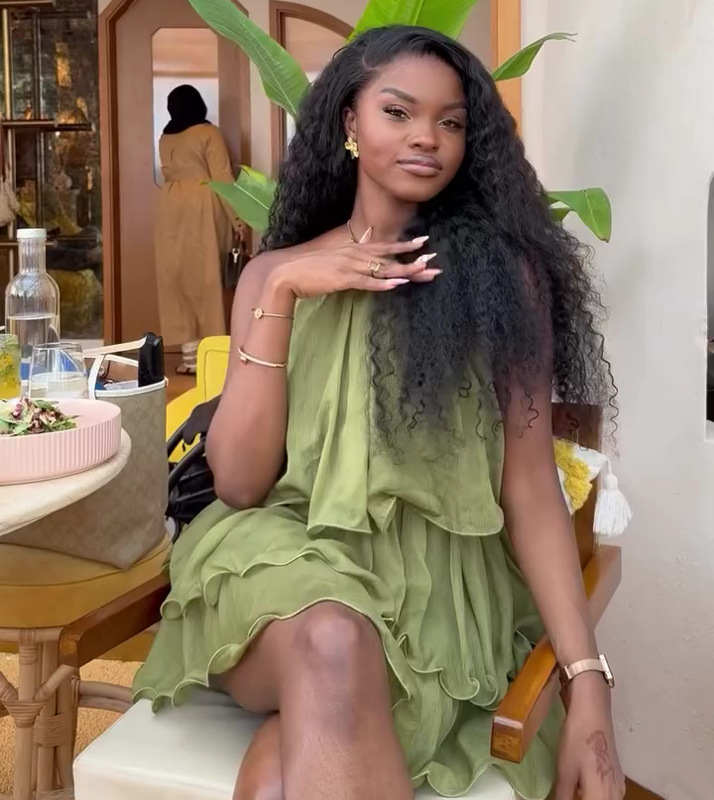 非洲气质甜美挂脖性感无袖连衣裙女欧美纯色女装蛋糕裙短裙新款夏详情14