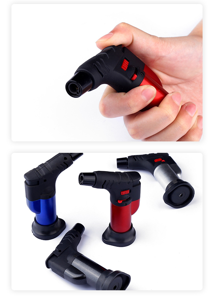 亚马逊金属外壳防风直冲喷火器艾灸雪茄烧烤点火器家用迷你打火机详情11