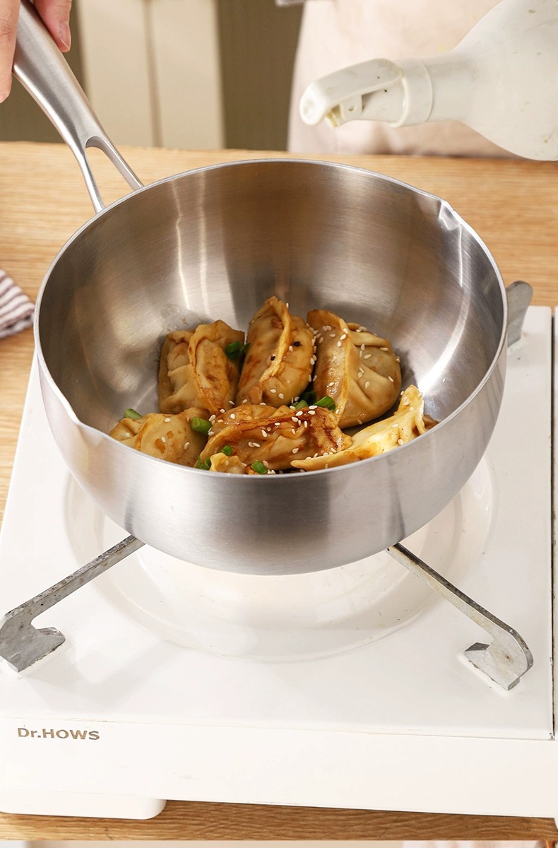 Thickened food-grade 316 stainless steel milk pot, non-stick snow flat pot without coating, small pot for cooking instant noodles for one person pic 10