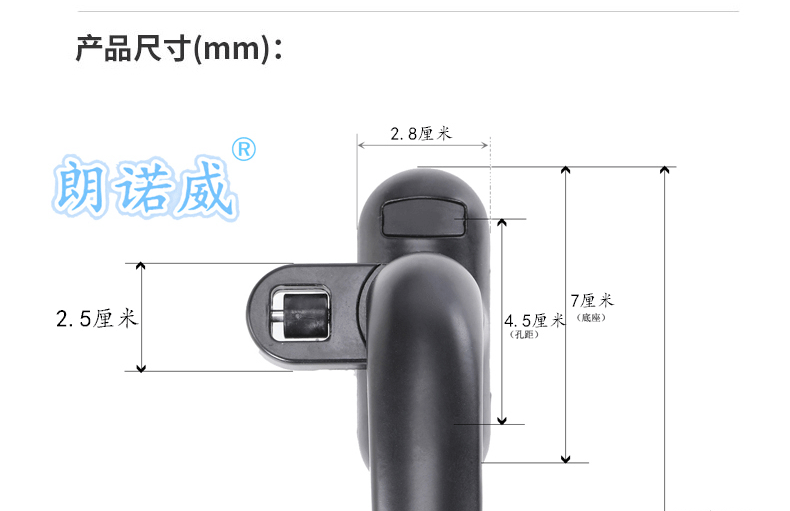 Old-fashioned handle aluminum alloy broken bridge 50-type door and window handle, window handle, plastic-steel window pull, lock, thickened window pic 9