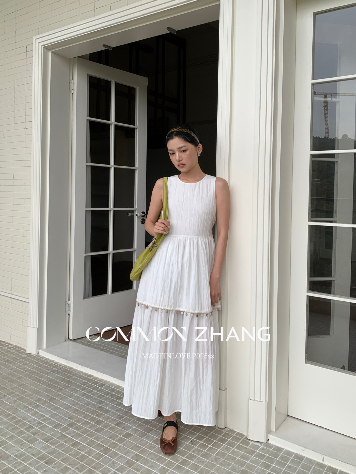 CZ ZHANG Summer Korean version anti-aging button patchwork round-neck sleeveless vest dress B26797 pic 15