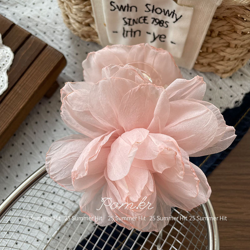 新款韩版甜美花朵抓夹儿童百搭后脑勺夹少女氛围感简约度假风发夹详情11