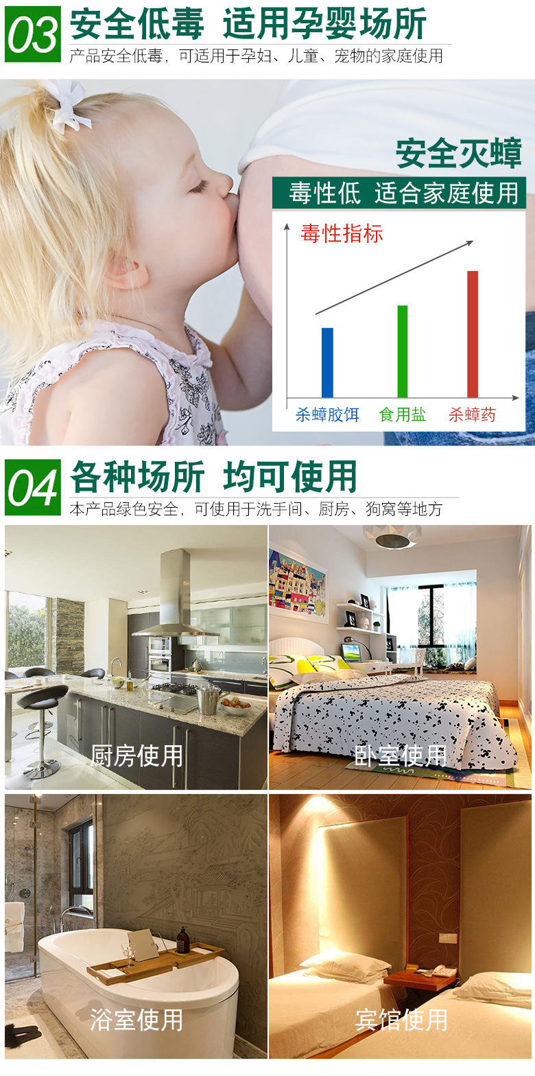 Geen leaf绿叶 外贸版灭蟑螂饵剂蟑螂 蟑螂药粉蟑螂药详情8