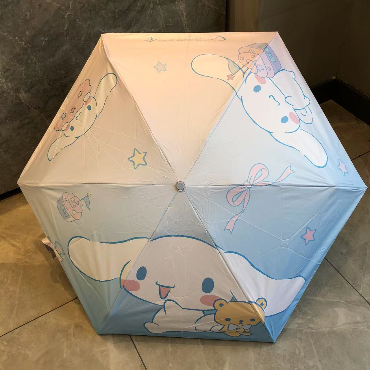 可爱大耳狗卡通图案正版授权三丽鸥晴雨伞搭配手拎袋设计遮阳防晒详情6