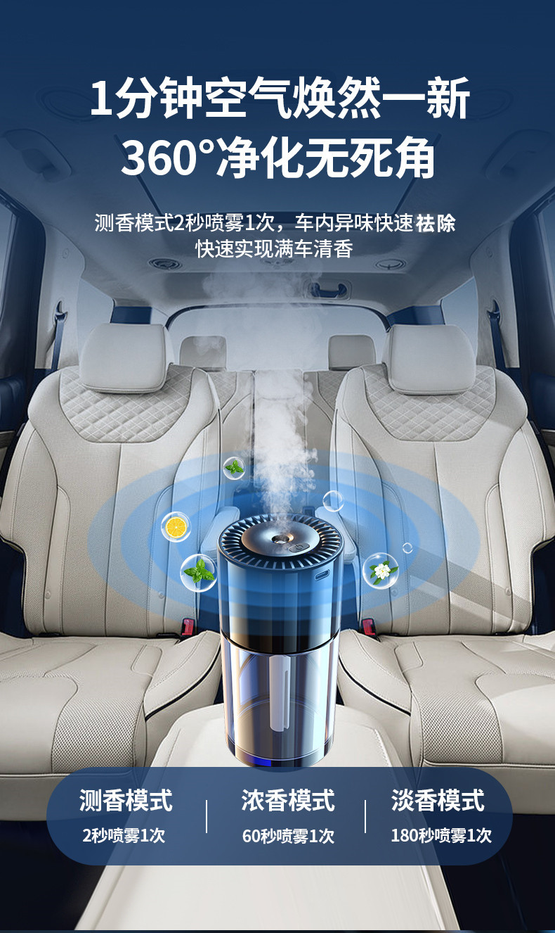 Automatic fragrance diffuser, vehicle-mounted aromatherapy, car perfume, in-car accessories, light fragrance, high-end intelligent humidifier, ornaments pic 17