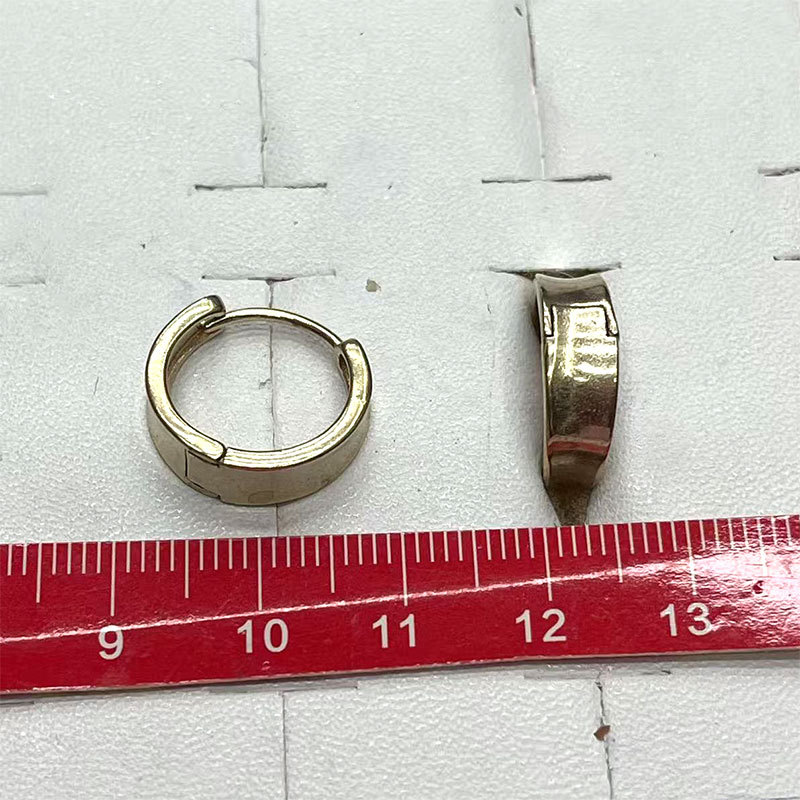 Cross-border bestsellers, Instagram-style earrings, versatile, simple and fashionable, golden earrings, round gold-plated earrings pic 2