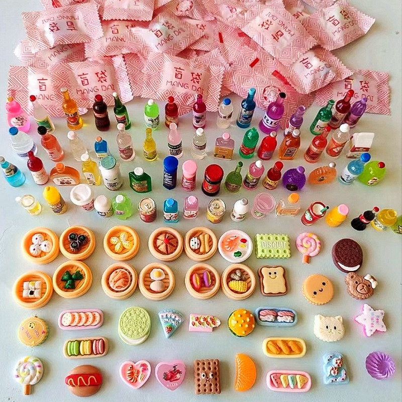 Independent wine bottles, blind bags, resin food and play bottles, mini food and snack models, role-playing decorations and ornaments pic 14
