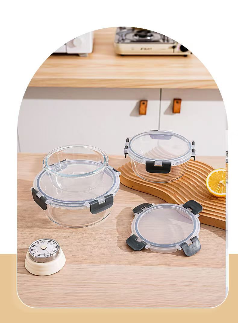 跨境保鲜碗加热透明保鲜盒盒食品级长方形高硼硅玻璃饭盒亚马逊详情13