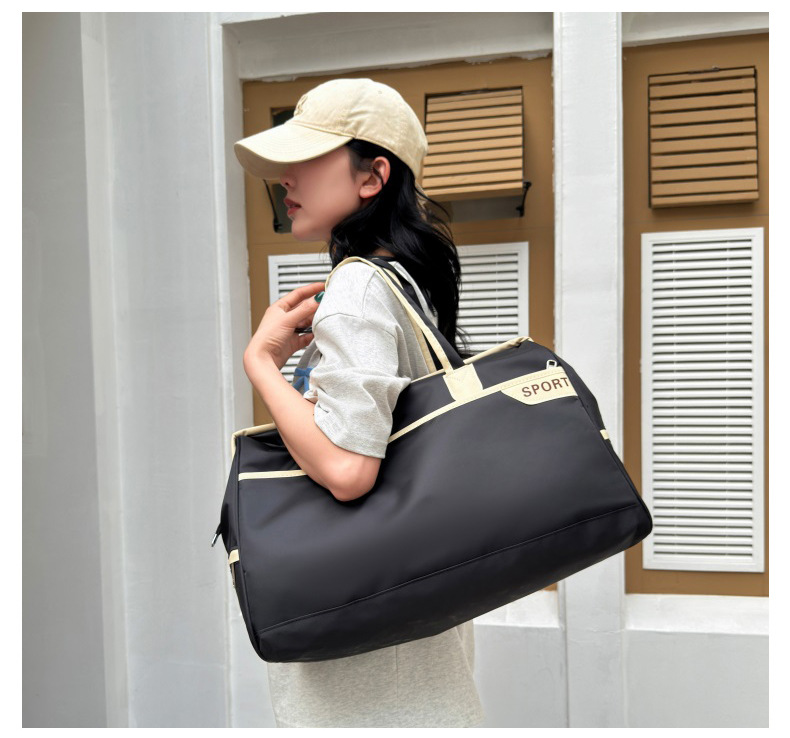 新款简约通勤手提旅行包牛津布加厚耐用运动健身包出差行李收纳袋详情20