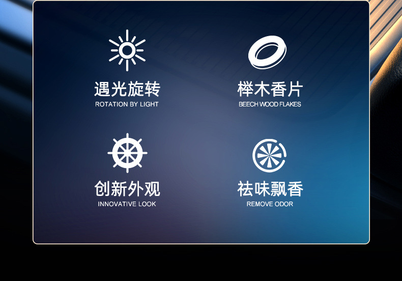 New car perfume seat, car perfume seat, creative helmsman, rudder, car aroma diffuser, solar energy pic 2