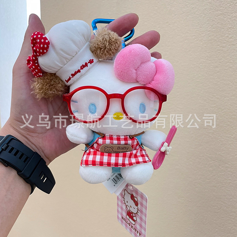 hellokitty小挂件玩偶挂饰钥匙扣kt猫可爱kitty卡通毛绒包包挂件详情1