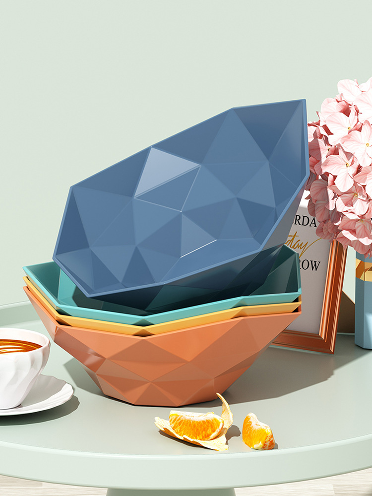 家用水果盘客厅茶几创意果盆塑料网红糖果盘现代干果盘零食盘果篮详情5