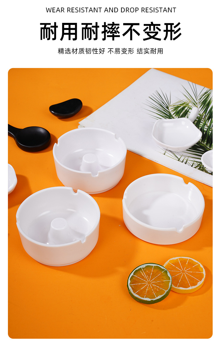 Melamine ashtray, KTV and bar smoke-extinguishing wonder, hotel and guesthouse ashtray, white chopstick holder pic 6