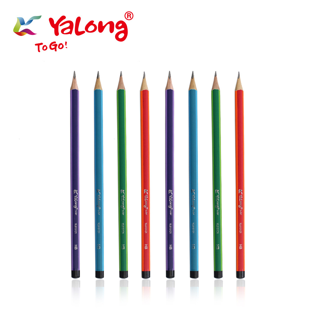 Yalong Cross-border High-quality HB Pencil Student Logo Black Wooden Standard Pencil set, suitable for office use pic 3