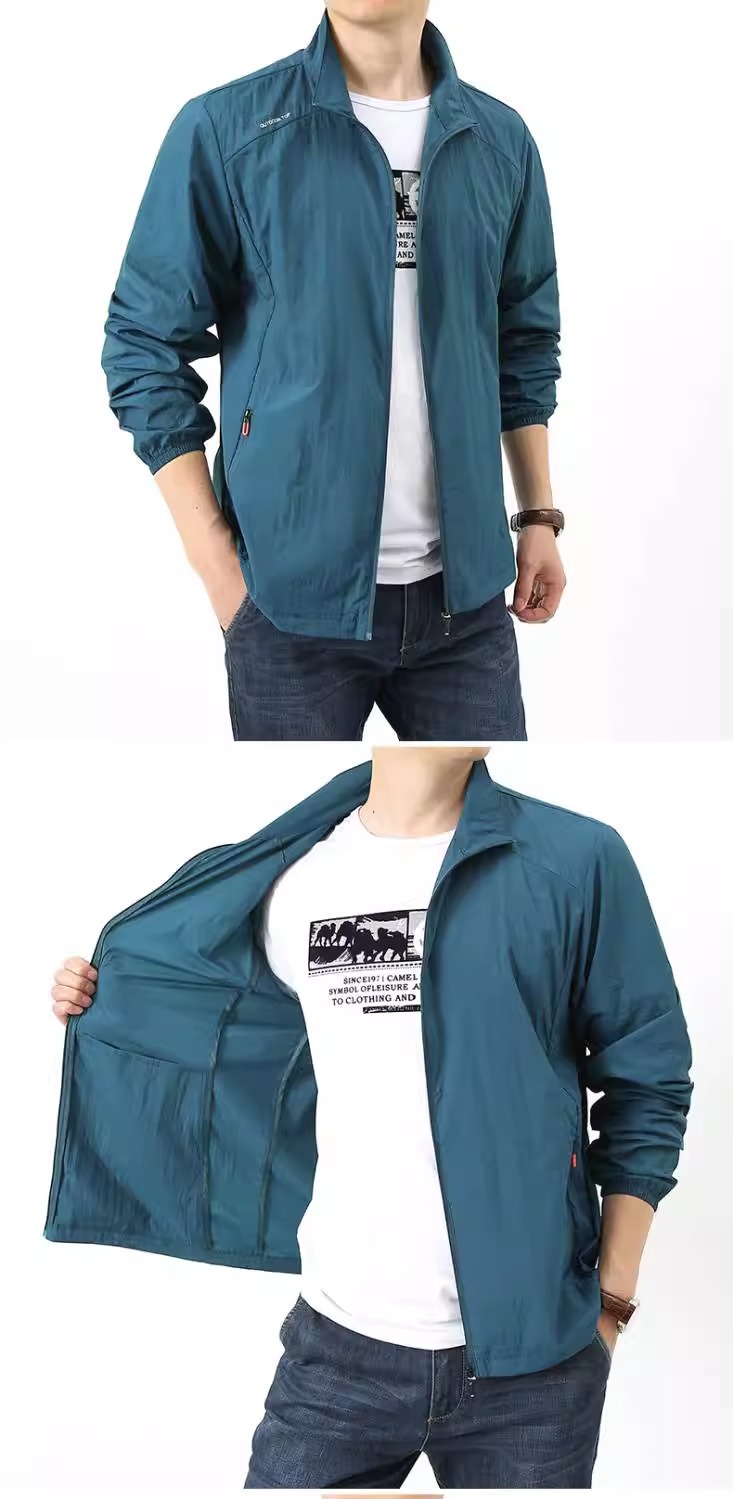 夏季男士防晒衣舒适锦纶100%宽松休闲户外运动防止外线速干皮肤衣详情8