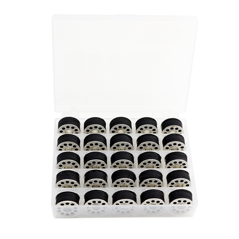厂家批发家用缝纫机梭芯彩色绕线梭心25/36格梭心套装彩色缝纫线详情15