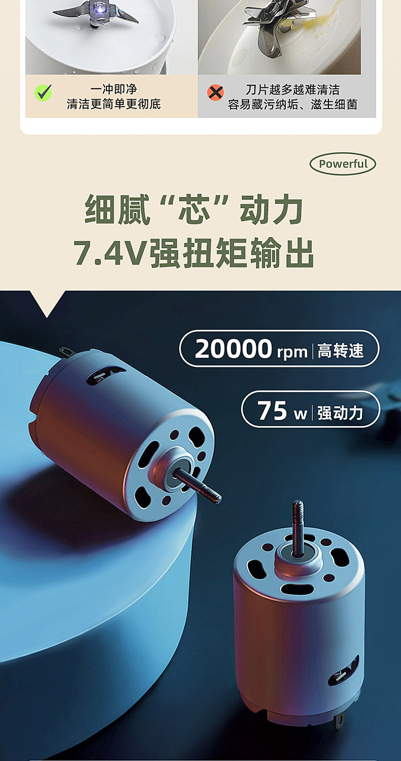 跨境榨汁机家电批发果汁水果机电动榨汁杯家用全自动便携式静音详情10