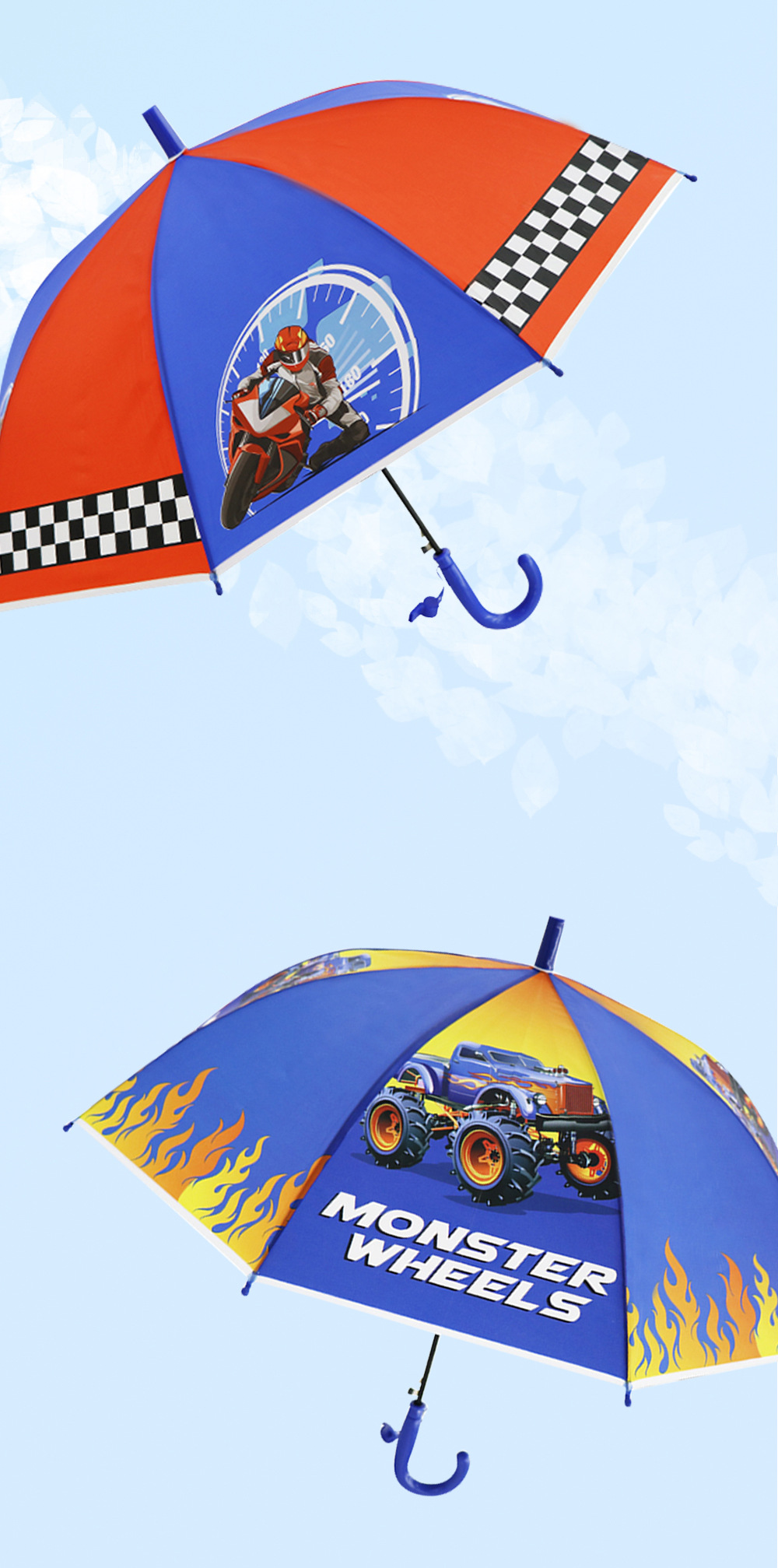 欧洲跨境长柄赛车儿童伞卡通汽车新款学生雨伞现货kids umbrella详情8