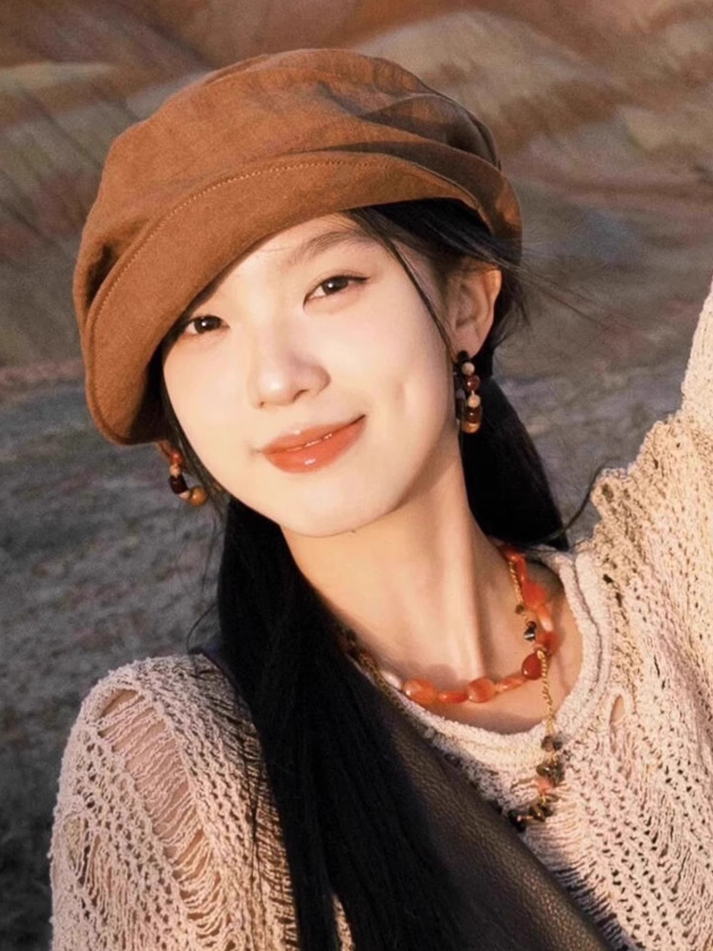 复古亚麻日系褶皱贝雷帽女春夏轻薄透气显脸小八角帽子川西报童帽详情2