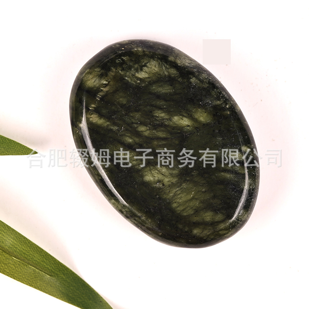 天然岫玉玉石能量按摩石SPA精油背部刮痧加热热敷推拿养生石经络按摩详情24