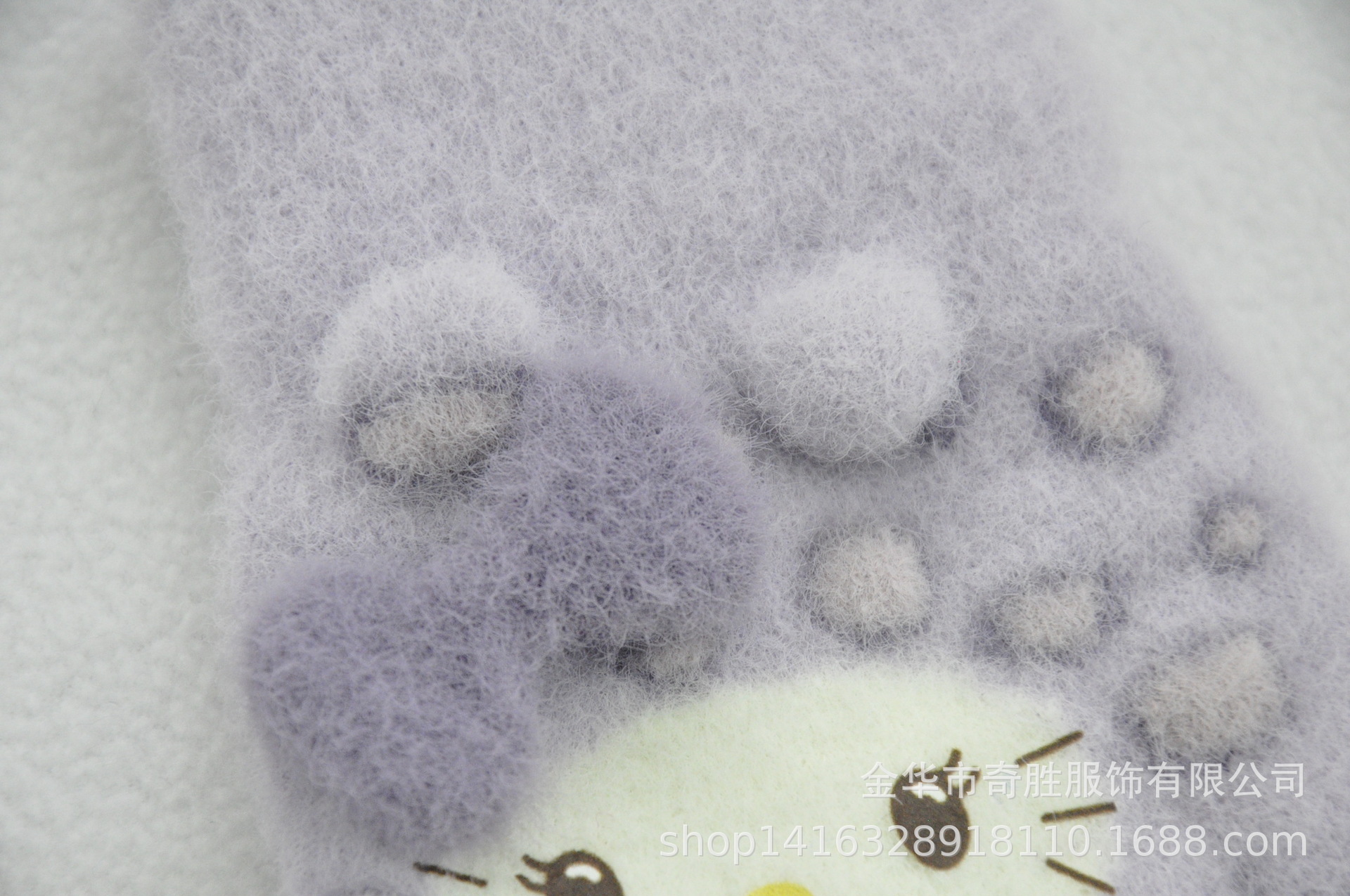 新款 加绒加厚女士可爱小猫咪提花针织手套骑车防风学生触屏手套详情22