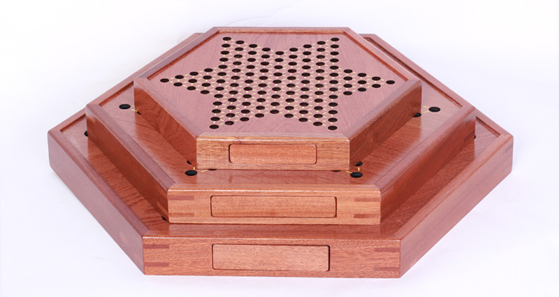 跳棋玻璃球木质桌上游戏棋牌厂家直销竞技益智玩具抽屉式便携收纳详情5