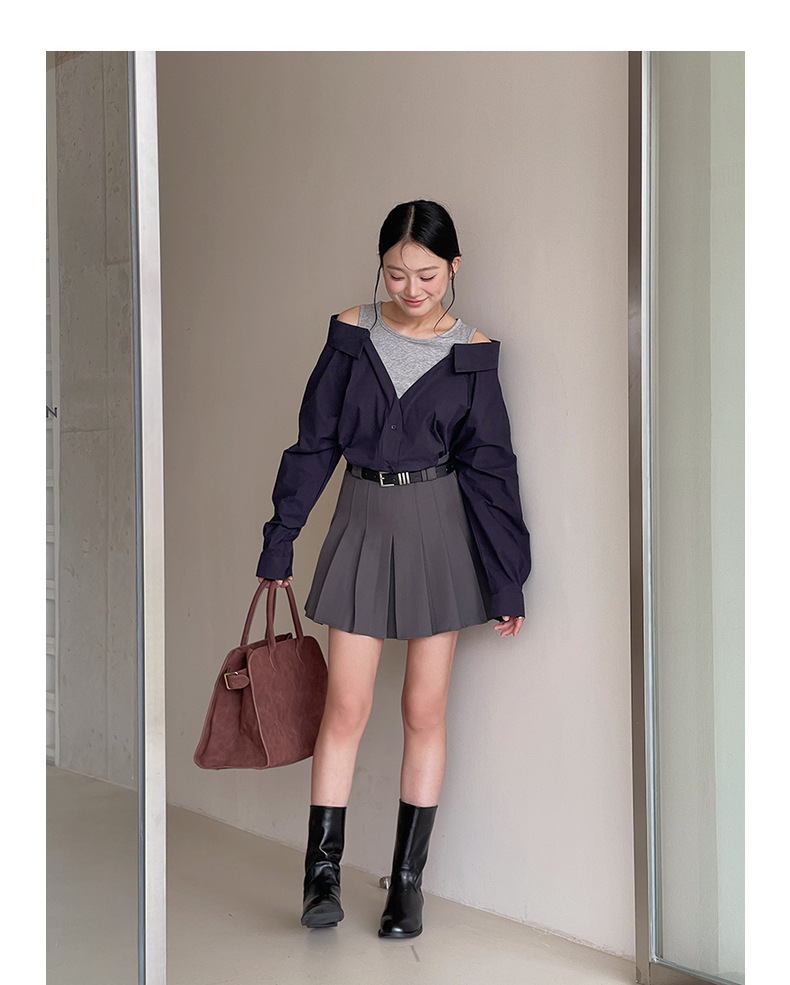 【主推 首尔私校百褶裙】高腰显瘦A字jk短裙女夏新款半身裙N127B详情31