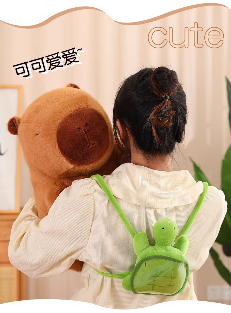 可爱卡皮巴拉玩偶围巾水豚公仔布娃娃儿童抱枕毛绒玩具女生日礼物详情15