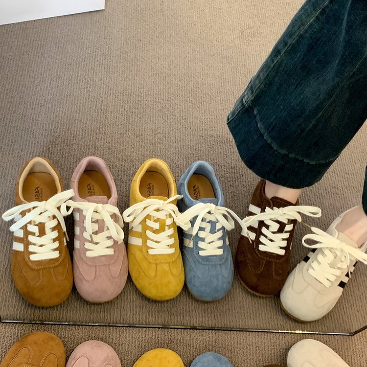 复古红色德训鞋女款小白鞋2025新款休闲板鞋运动厚底阿甘鞋详情40