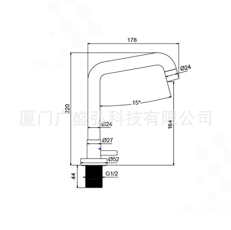 GSH专利设计底座调温水龙头 冷热混水独立控温面盆龙头 浴室台盆详情7