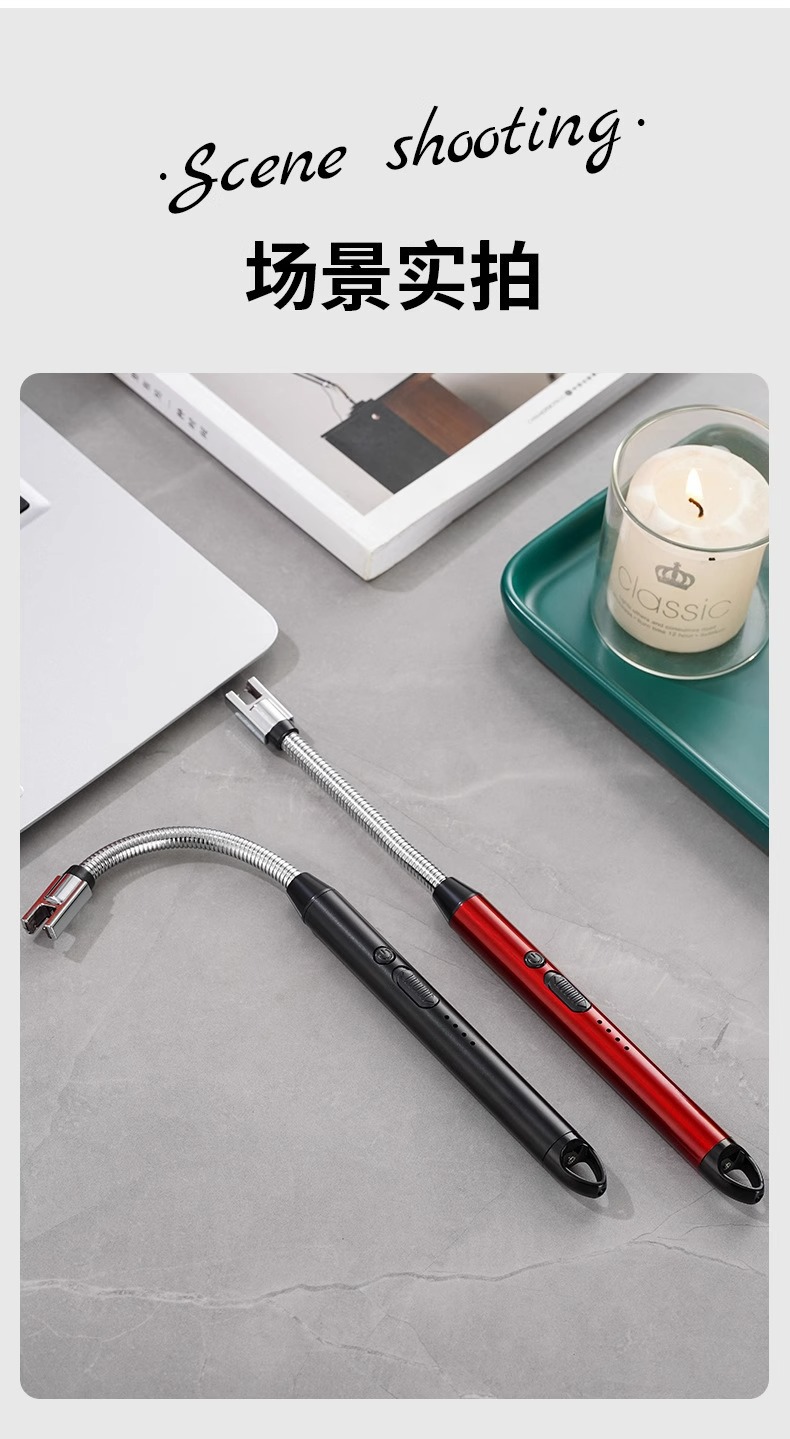 煤气灶脉冲点火器电子枪燃气灶打火机长手柄充电炮仗烟花鞭炮神器详情16