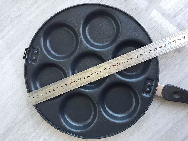 double face egg cake mould7孔圆双面不粘煎蛋锅蛋糕模烘焙模铝详情7