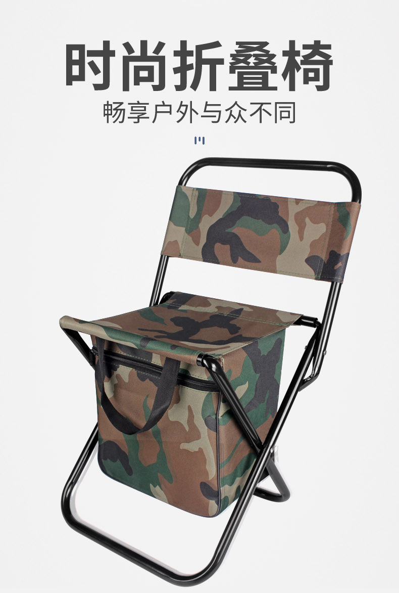 户外折叠钓鱼椅美术生小马扎野营便携超轻靠背凳带储物包野钓板凳详情7