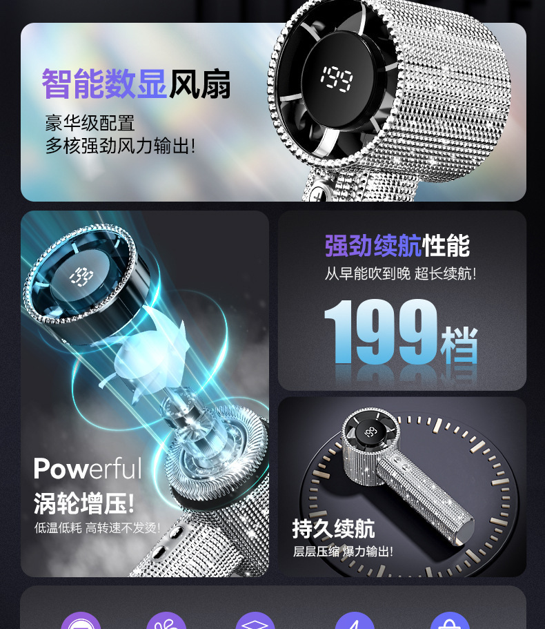 强力涡轮增压爆风机高速大风量吹干护发快速造型详情3