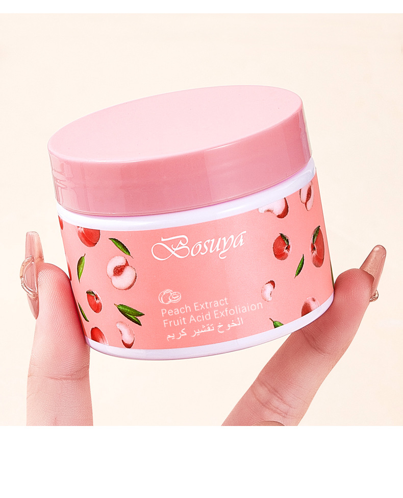 【跨境专供】bosuya水蜜桃去角质磨砂膏保湿滋润身体磨砂膏批发详情18