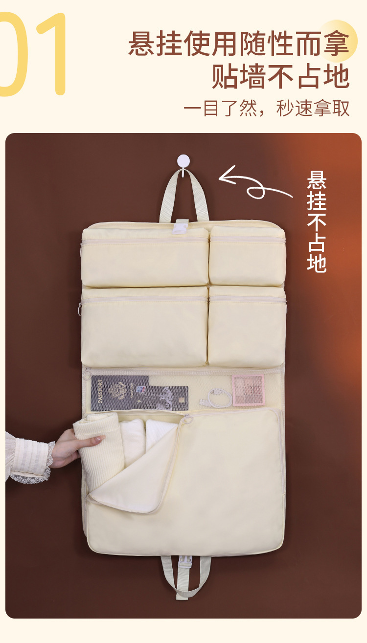 七合一短途旅行包行李箱收纳挂袋折叠外出便携整理包内衣内裤收纳详情7