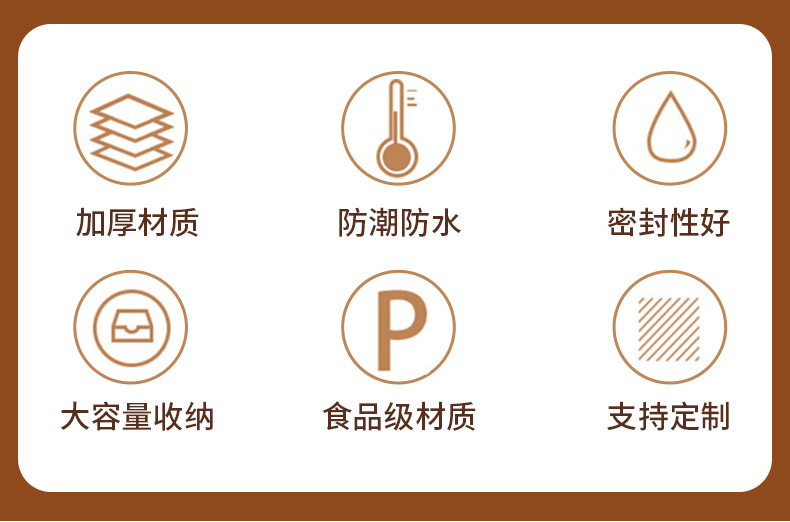 Factory wholesale semi-transparent yin-yang self-sealing bags, plastic self-standing packaging bags, sealed food bone-pulling self-sealing bags pic 2