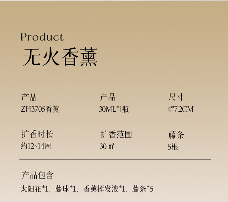 热销薰衣草无火香薰套装可定 藤条陶瓷精油挥发香薰香水厂家批发详情19