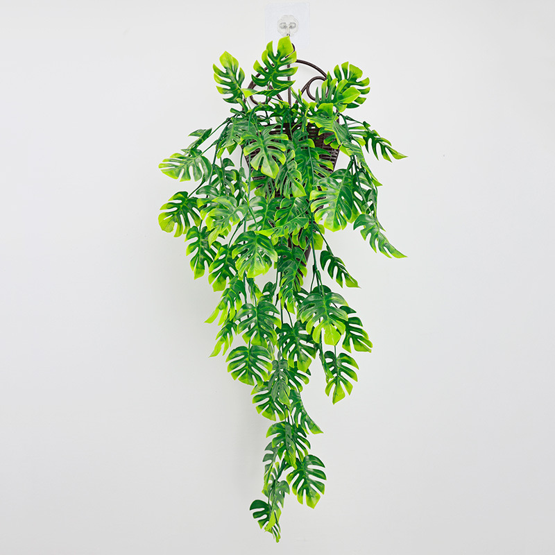 仿真龟背叶壁挂藤条绿植吊兰藤蔓家居装饰人造绿叶宠物园艺盆栽详情6