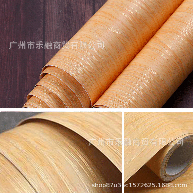跨境批发木纹贴纸桌面衣柜柜子翻新防水自粘自带胶壁纸背景墙加厚详情30